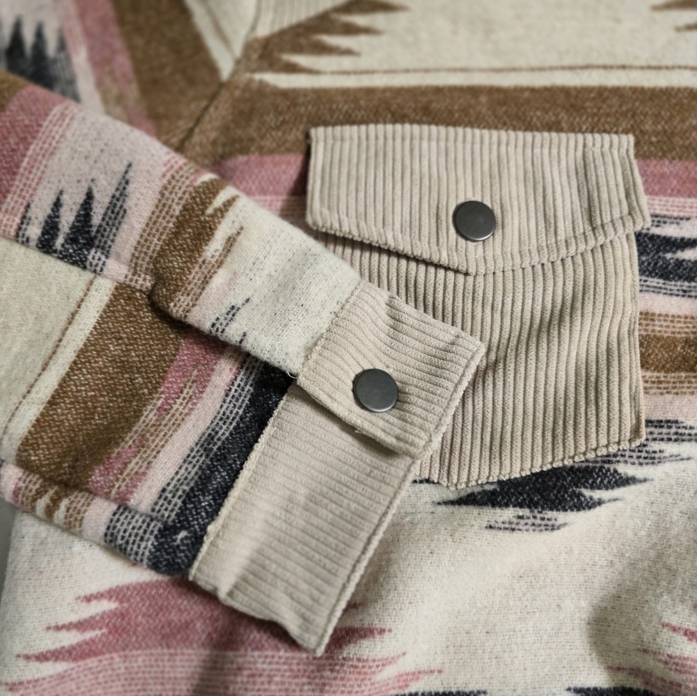 Hem & Thread Aztec Patterned Utility Jacket - Picture 8 of 8